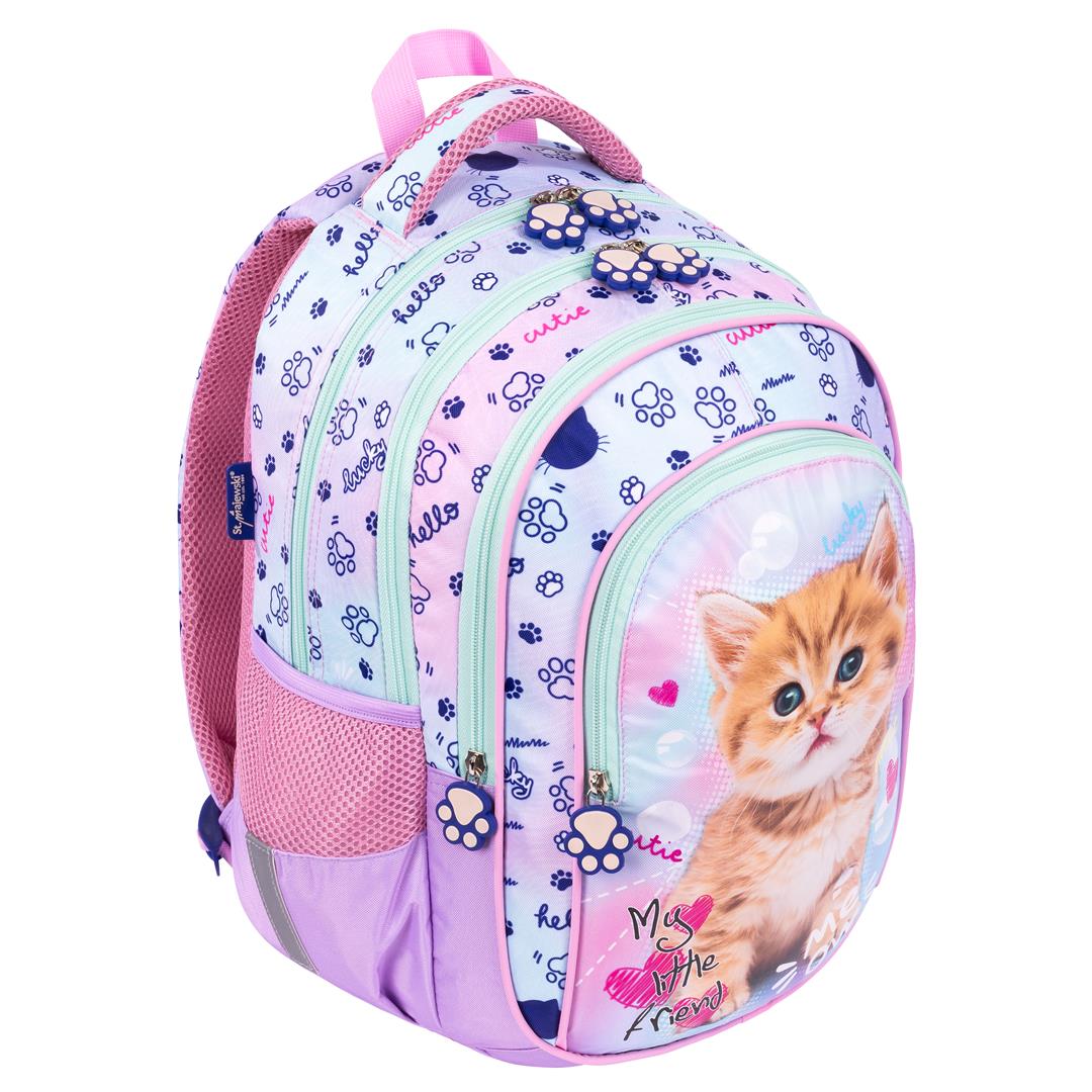 Plecak 4-komorowy BPL58 MY LITTLE FRIEND PASTEL KITTY | St